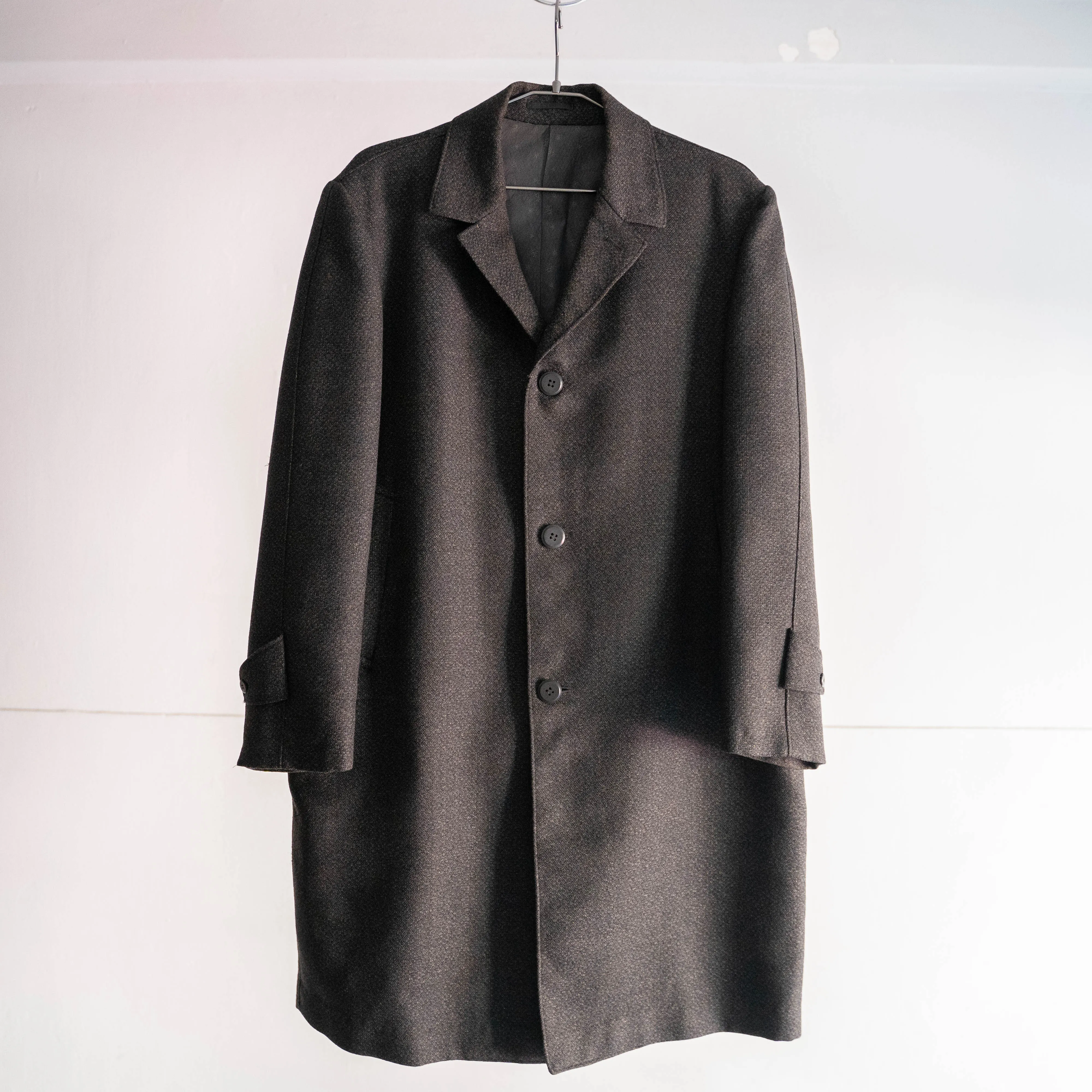 1960-70s Japan vintage black based wool coat