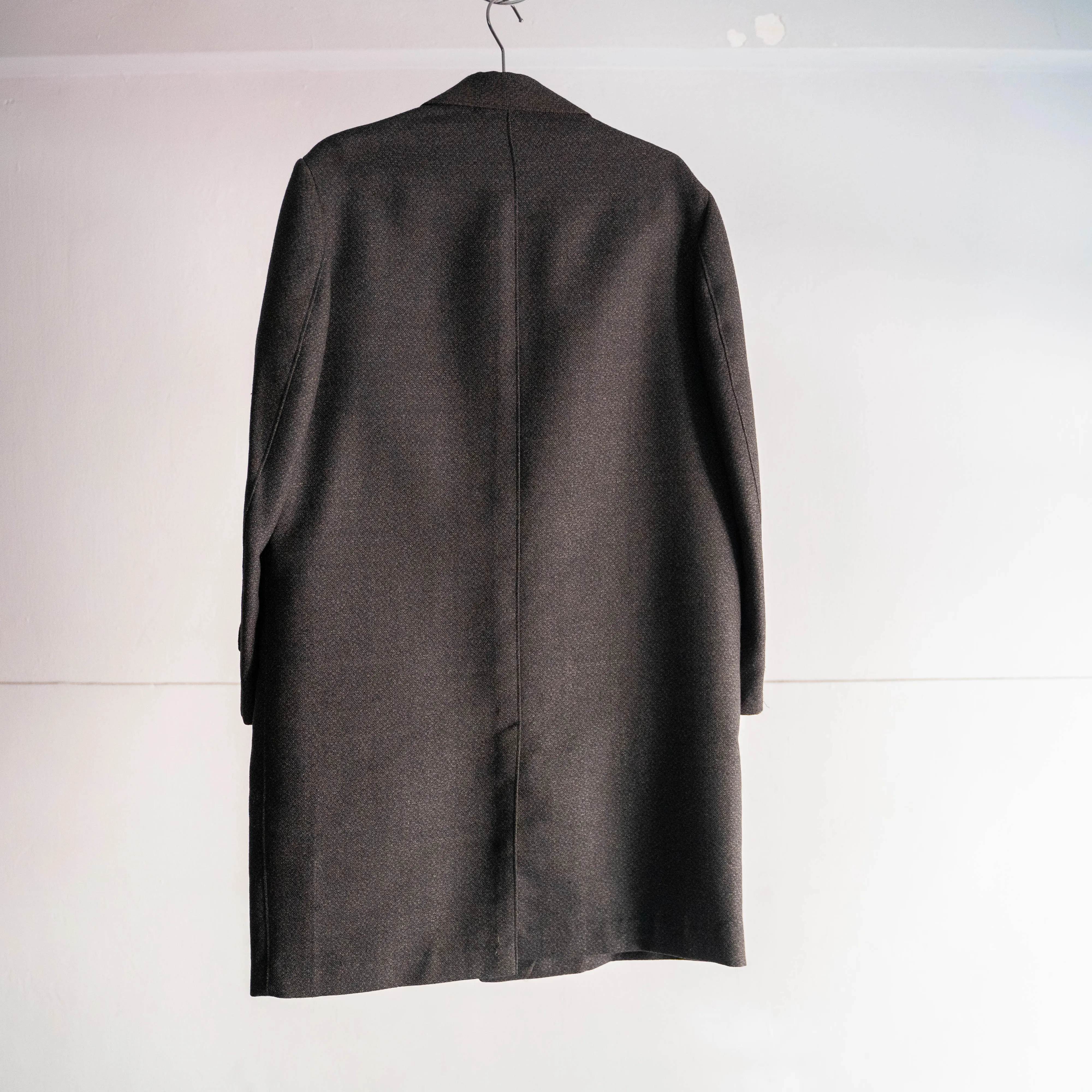 1960-70s Japan vintage black based wool coat