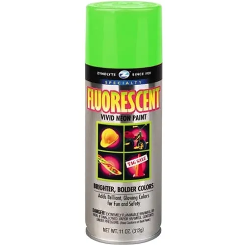 Aervoe Z1416 11 oz. Fluorescent Green Zynolyte Spray Paint - Aerosol