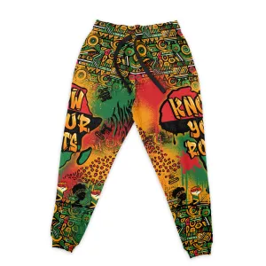 African Map Graffiti Joggers