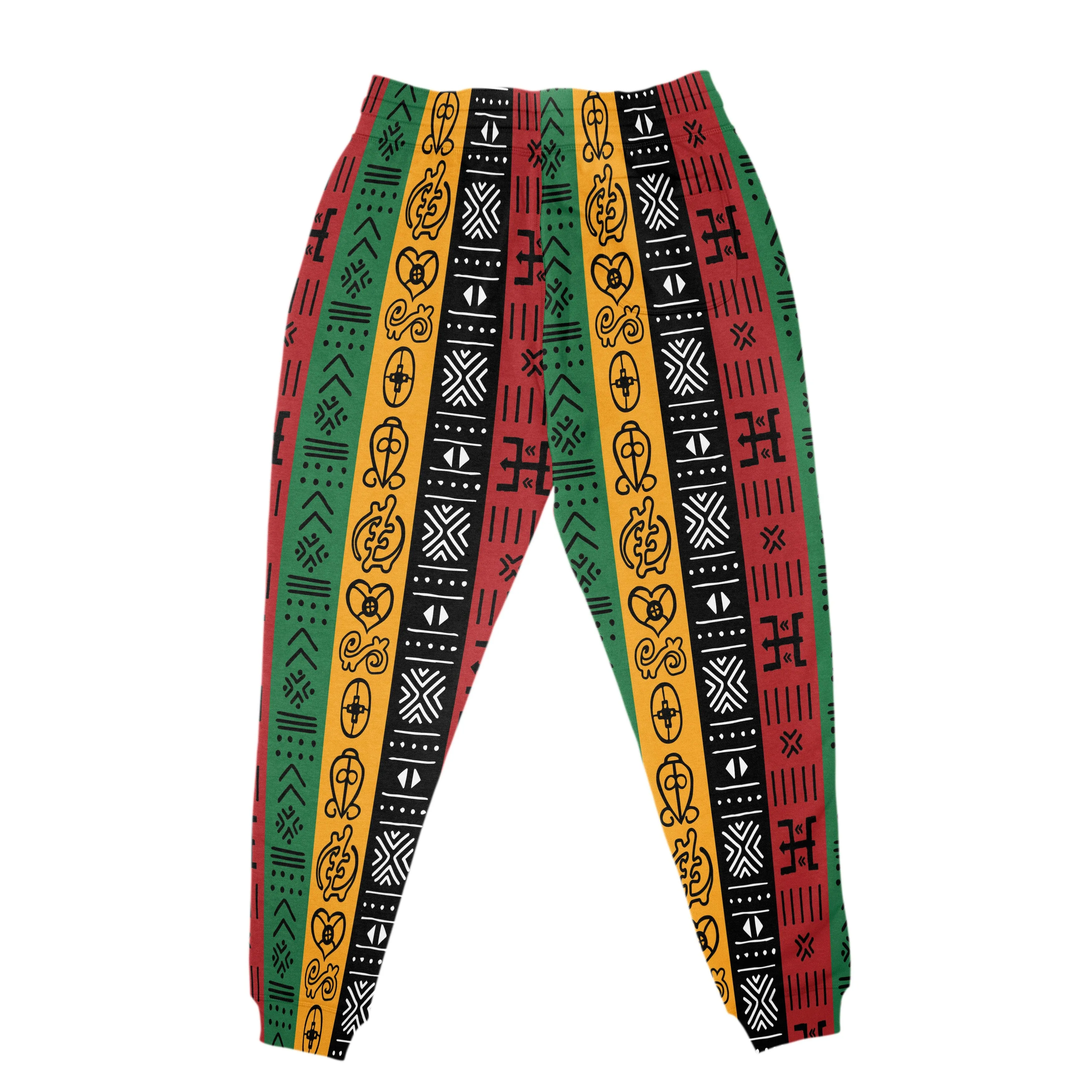 African Symbols In Pan African Colors Joggers