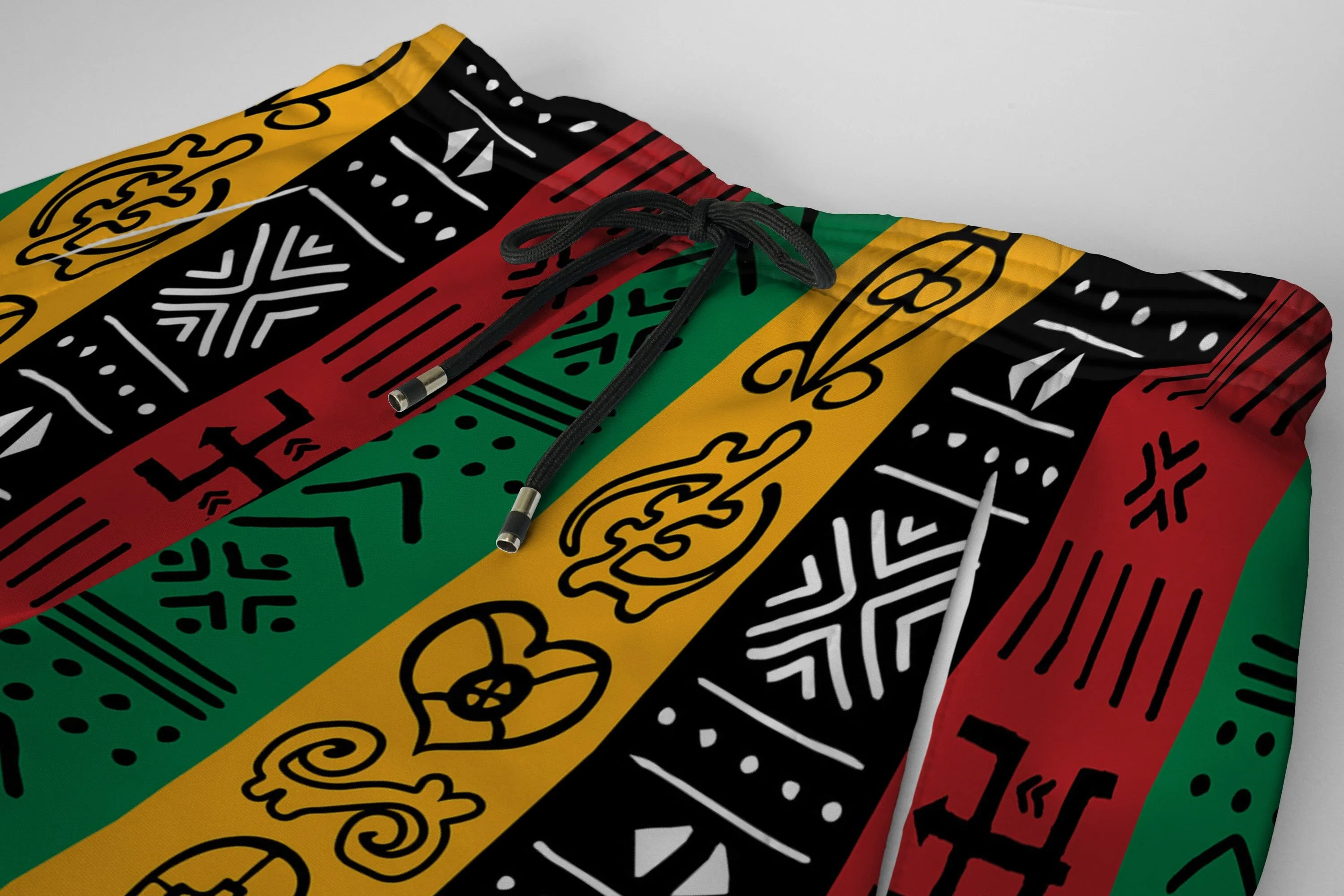 African Symbols In Pan African Colors Joggers