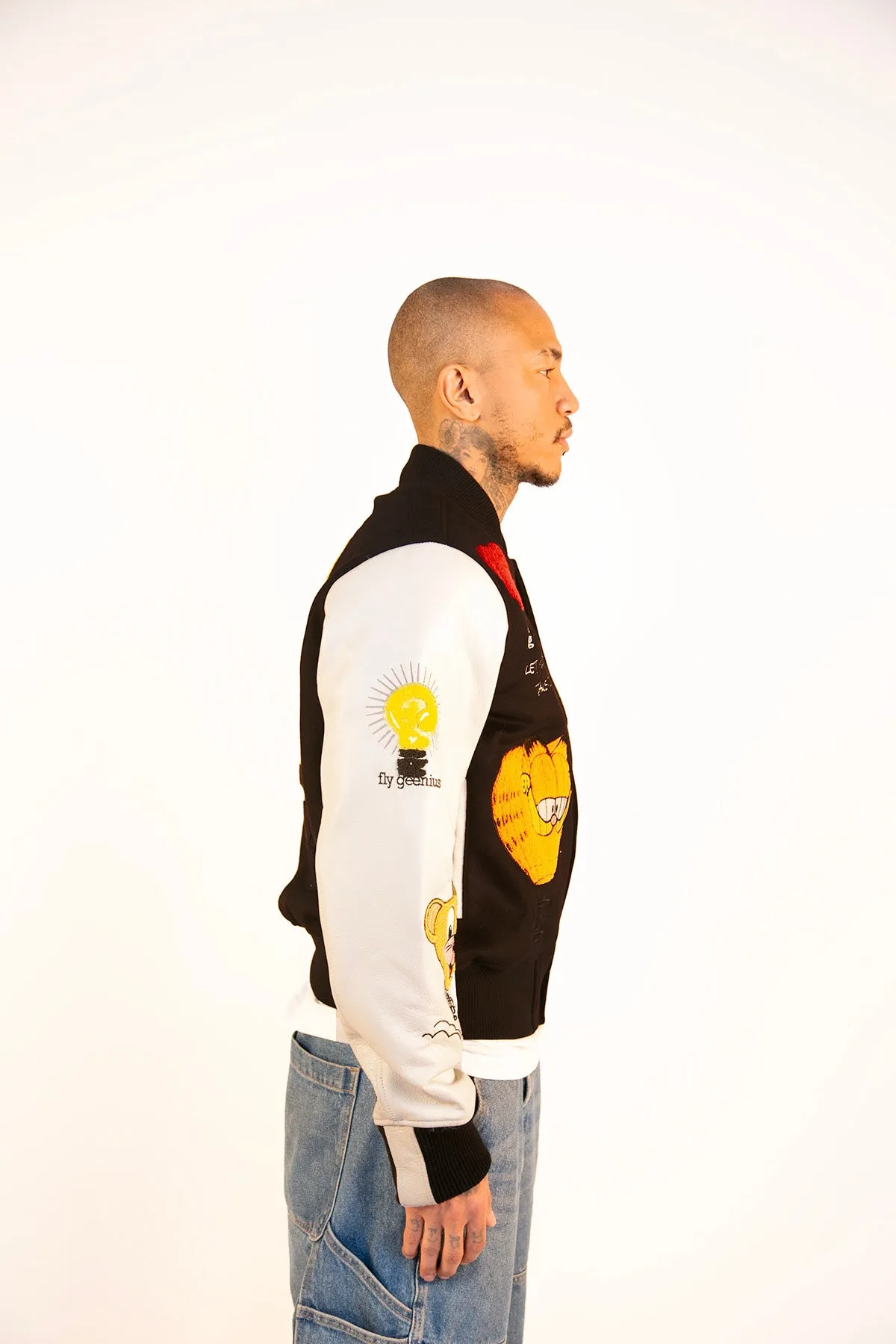 AIR BALLOON VARSITY JACKET | BLACK