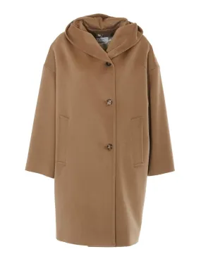 Alberto Biani Single Breasted Hooded Coat