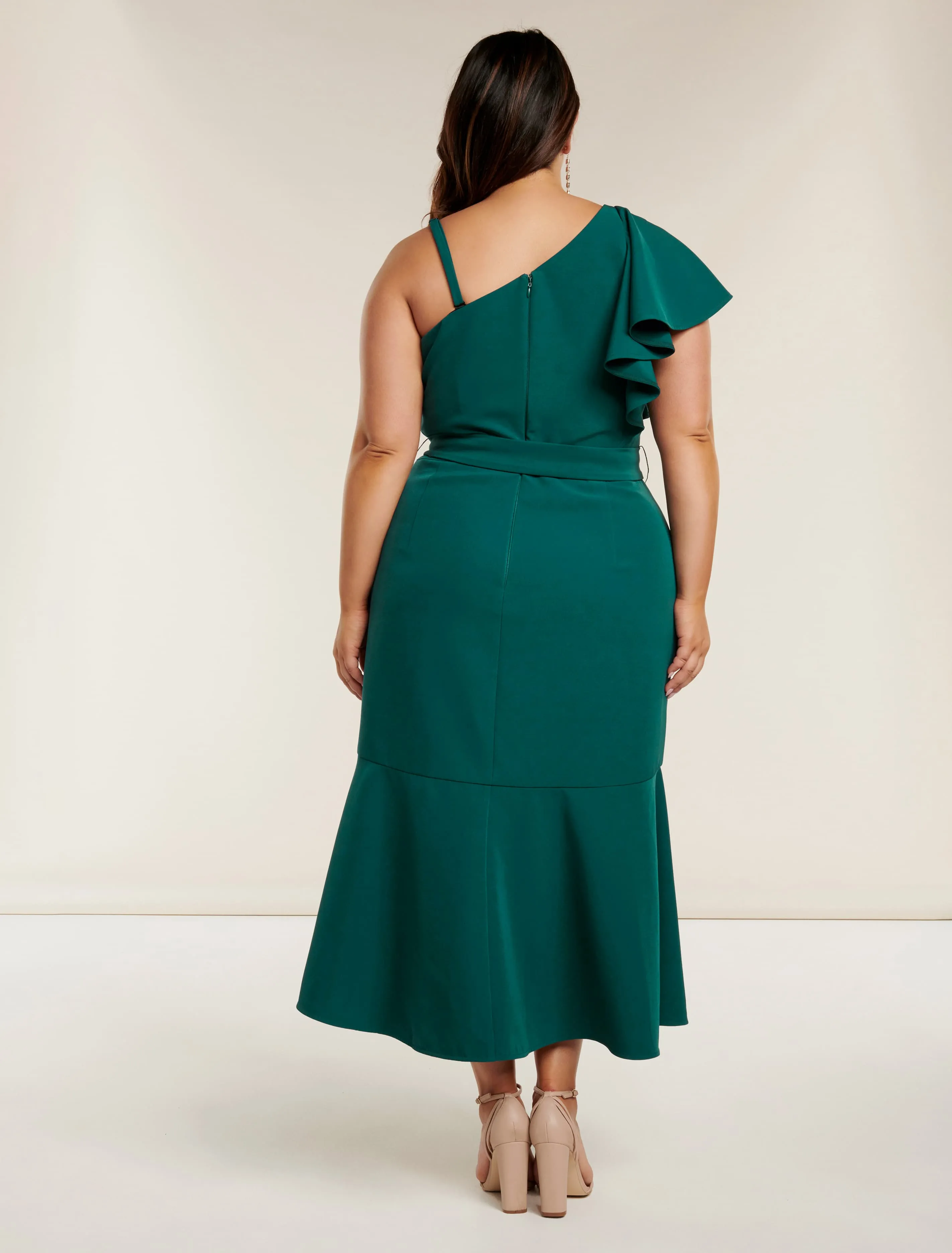 Alexa Asym One-Shoulder Curve Dress