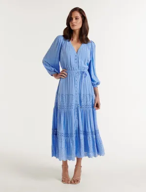 Alma Long Sleeve Midi Dress