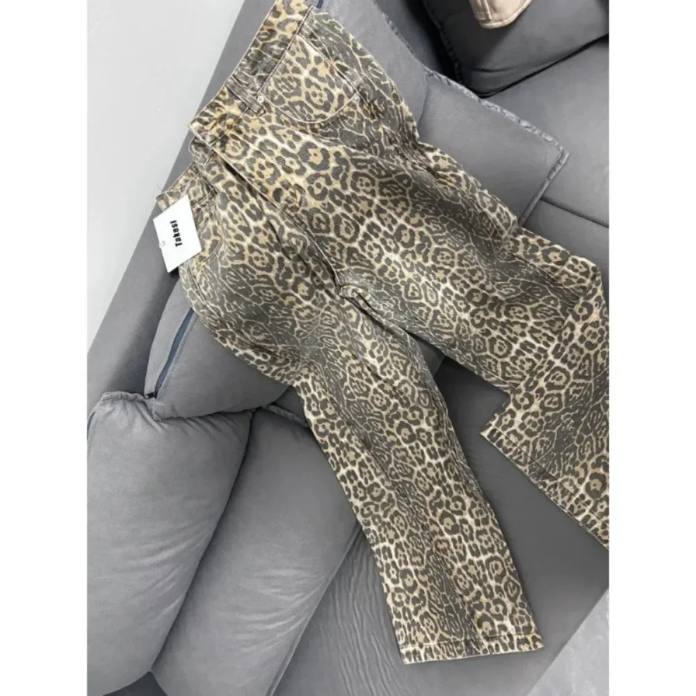 American Vintage Leopard High Waist Jeans