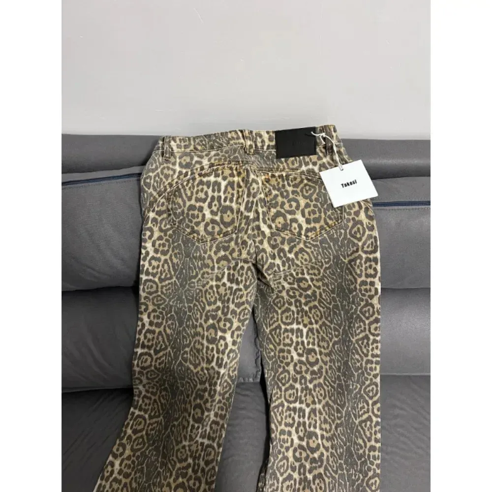 American Vintage Leopard High Waist Jeans