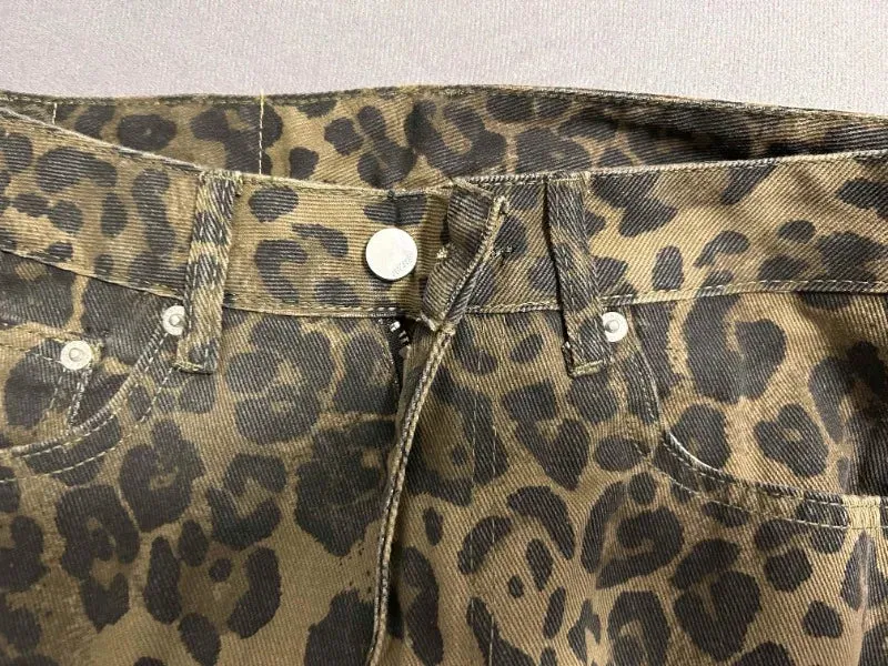 American Vintage Leopard High Waist Jeans