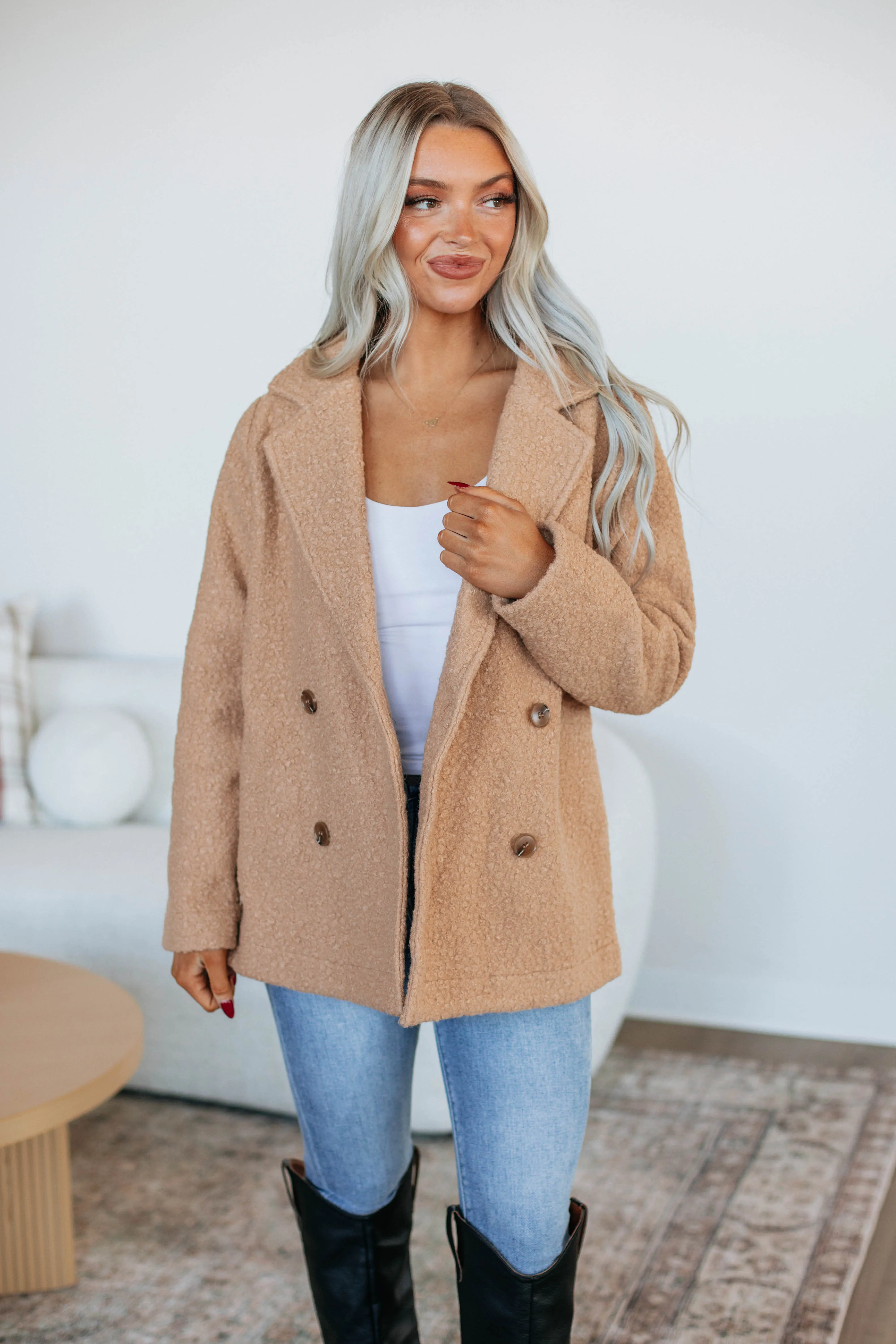 Ania Teddy Coat - Tan