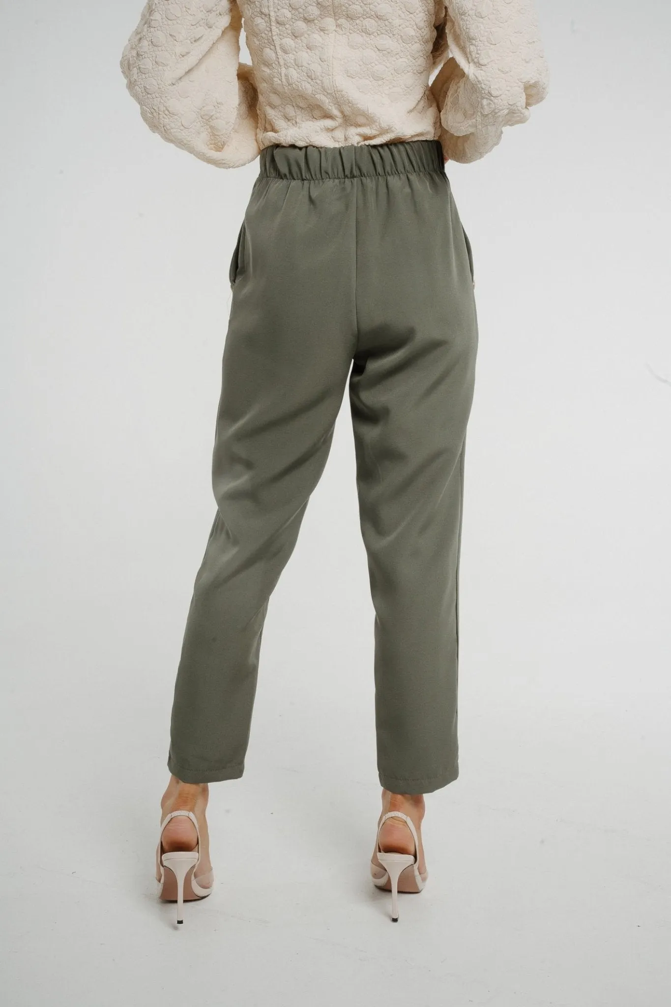 Aria Cigarette Trousers In Khaki