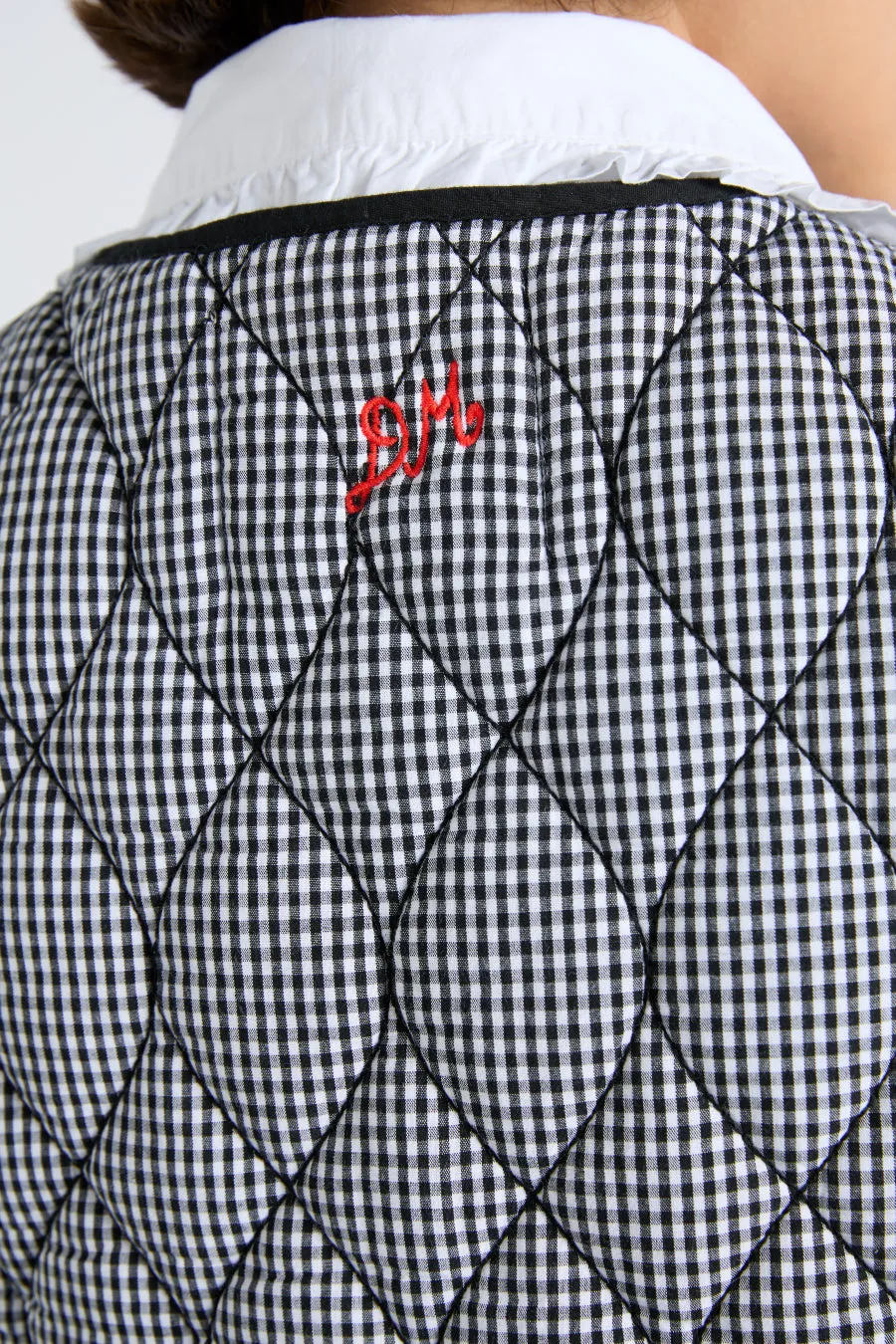 arte reversible gilet - black gingham