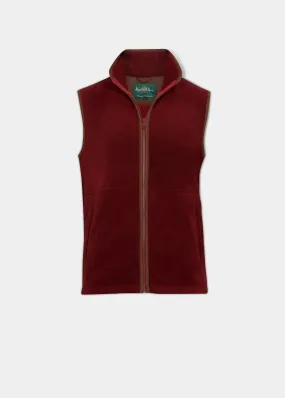 Aylsham Men's Fleece Gilet In Bloodstone - Regular Fit