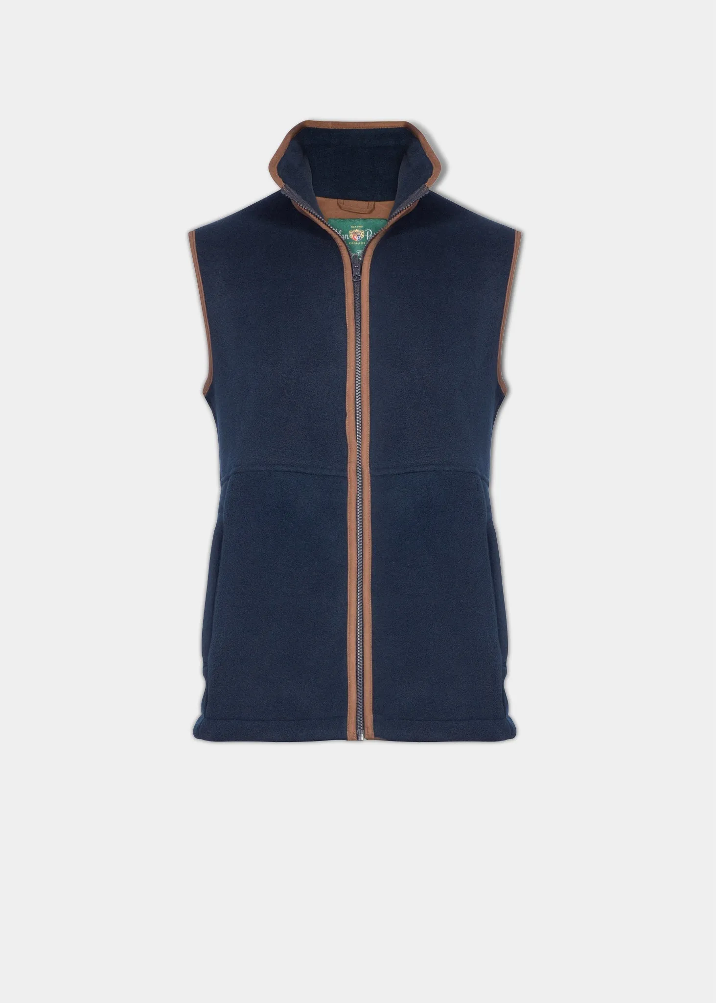 Aylsham Men's Fleece Gilet In Dark Navy - Regular Fit