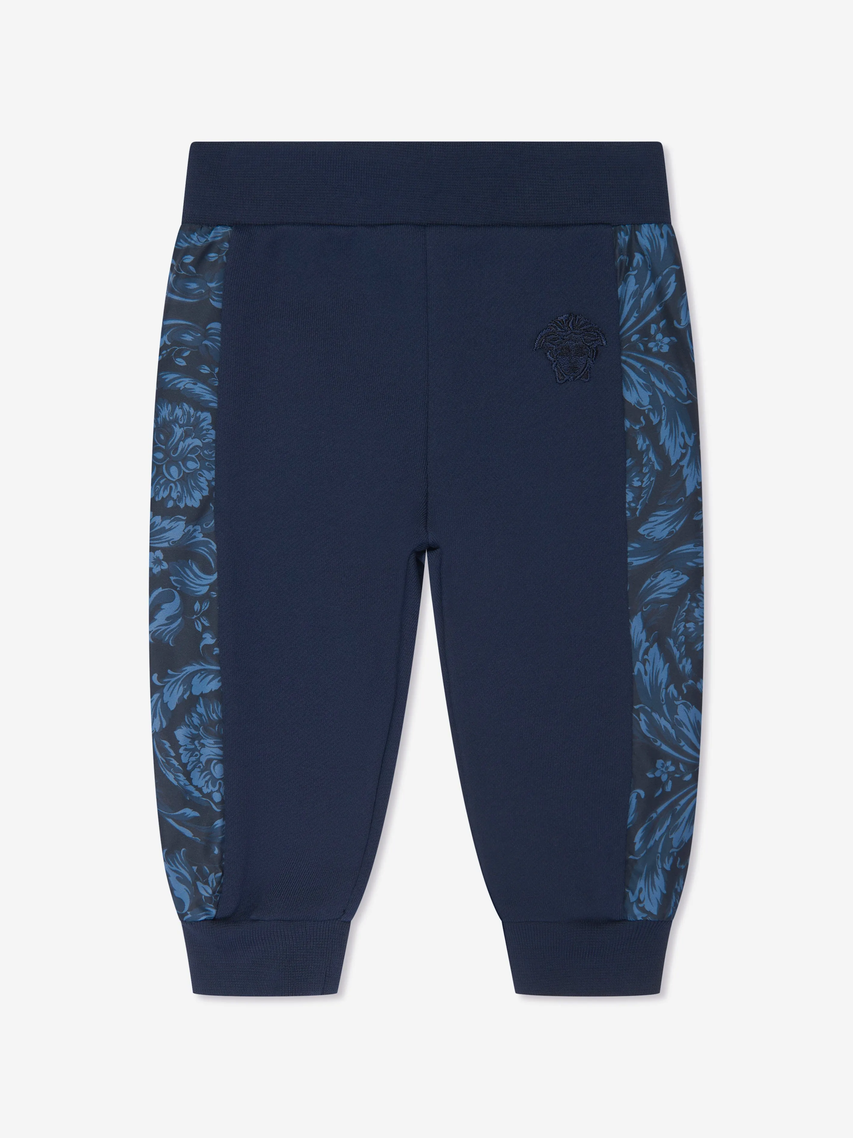 Baby Barocco Medusa Logo Joggers in Navy