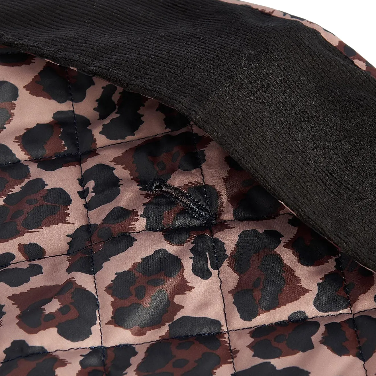 Barbour Boulevard Quilted Dog Coat Dusty Pecan Jaguar Print