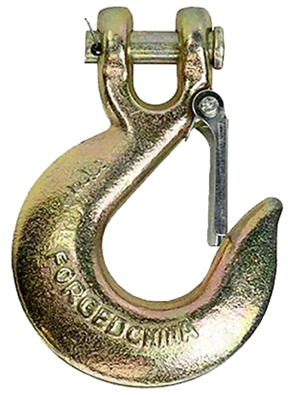 BARON 331L-1/4-70 Clevis Slip Hook with Latch, 1/4 in, 3150 lb Working Load, 70 Grade, Yellow Chromate :EA: QUANTITY: 1