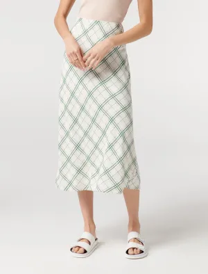 Belle Bias Printed Midi Skirt