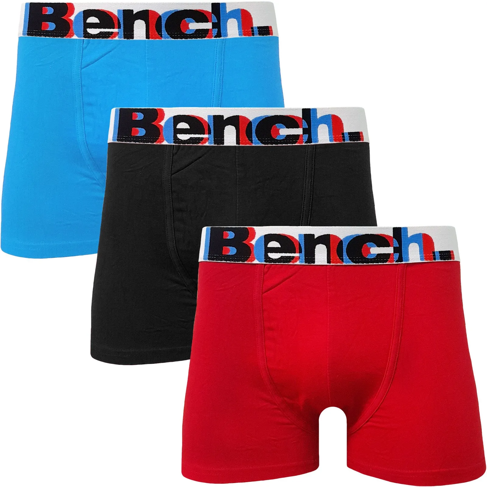 Bench Mens Bowden 3 Pack Boxer Shorts - Assorted