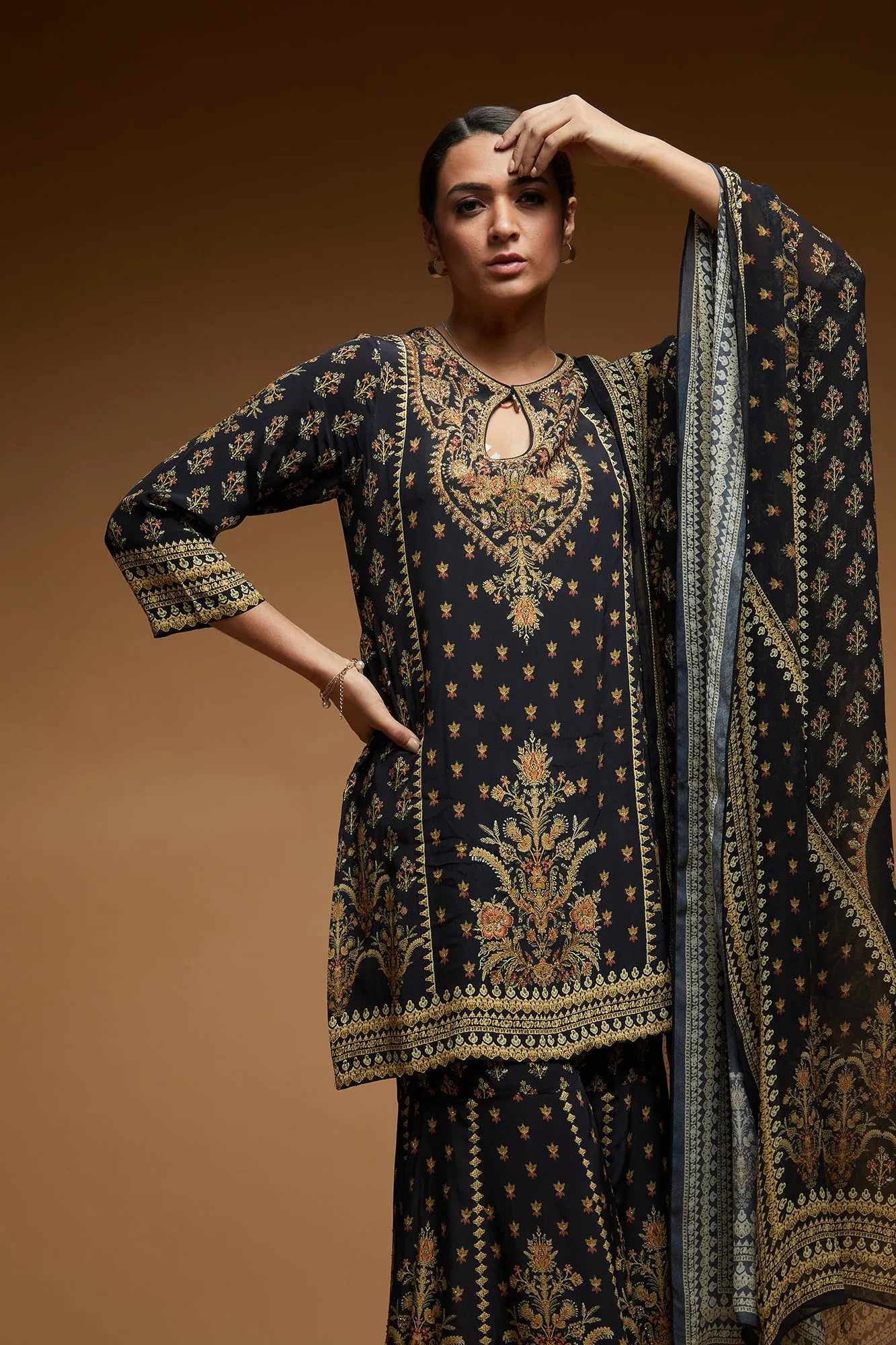 Black Color Sharara