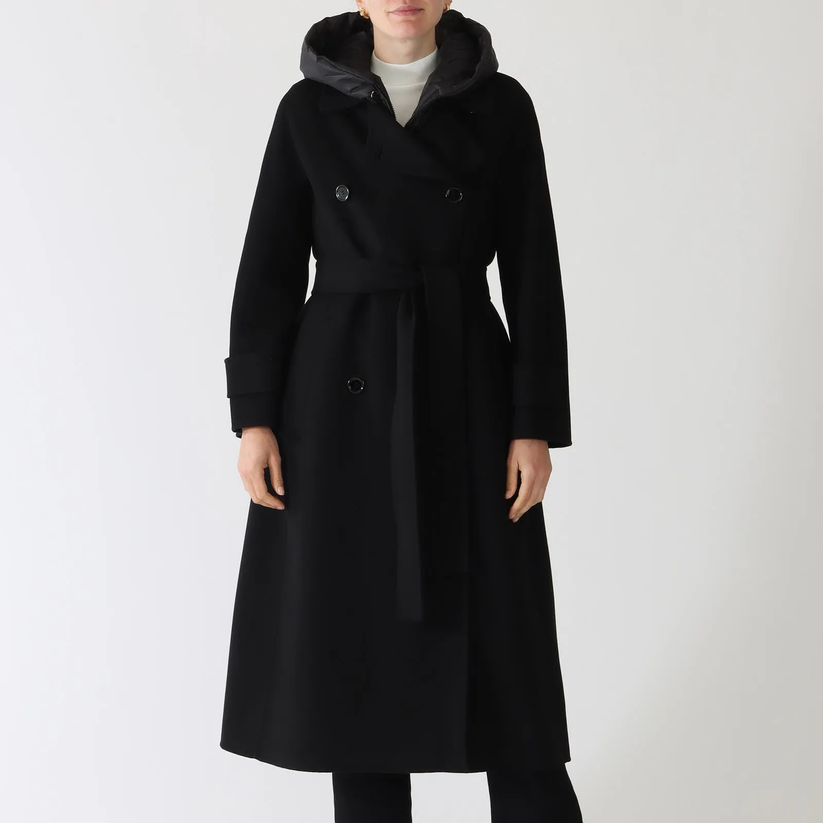 Black Hester Wool Trench Coat