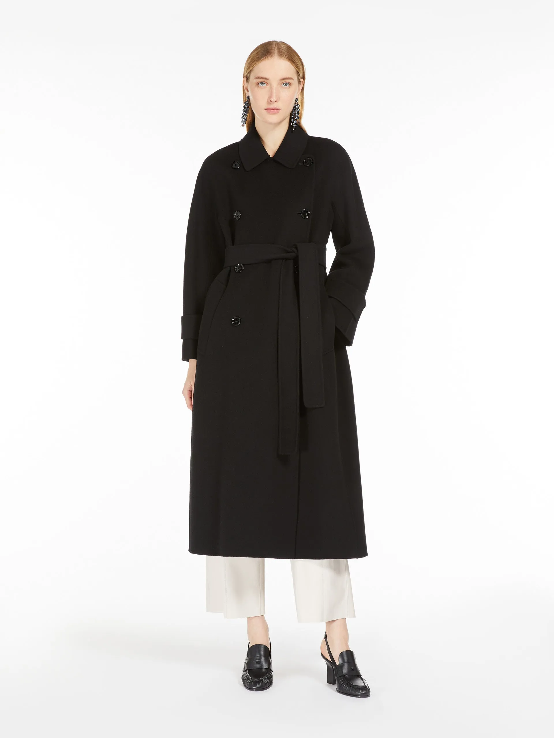 Black Hester Wool Trench Coat