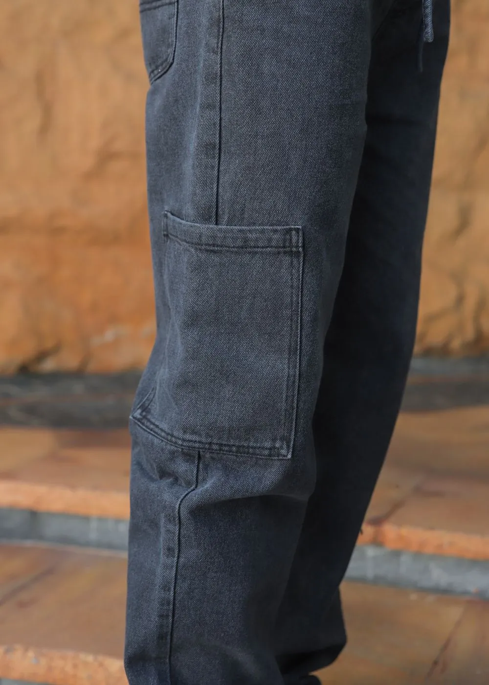 Black Relaxed Jog Jeans