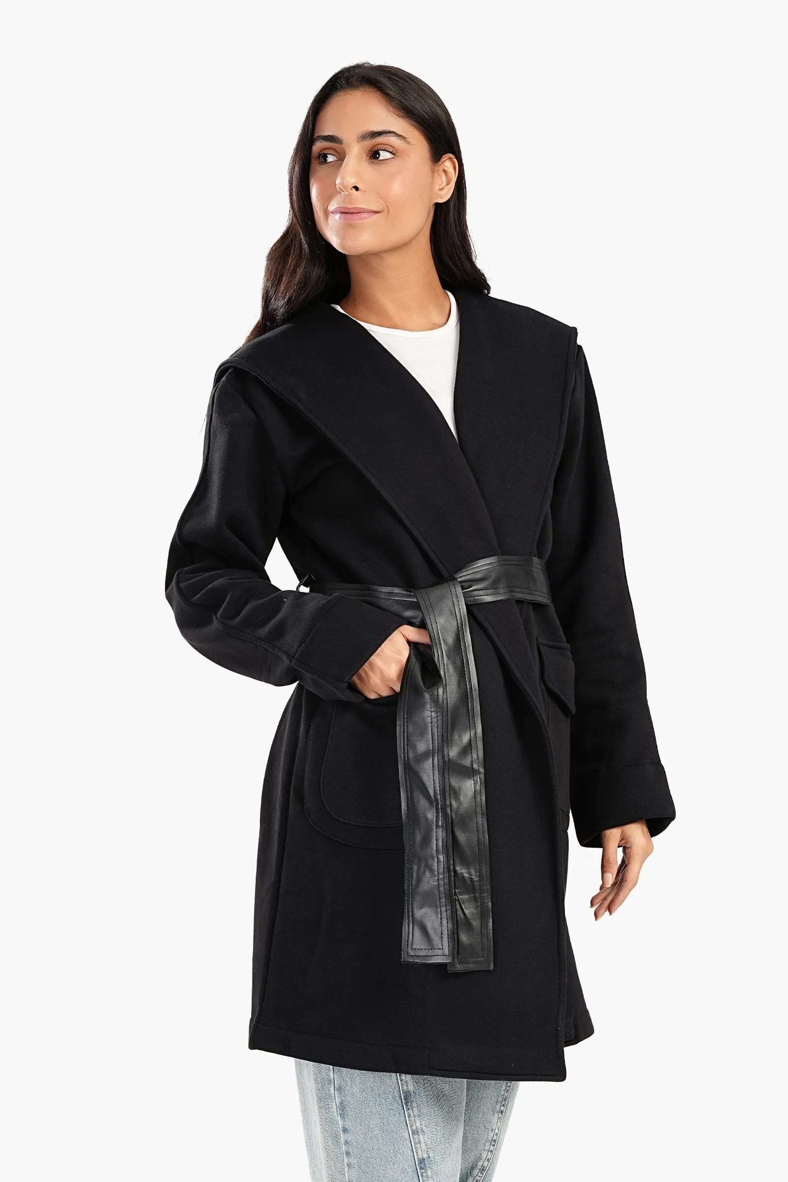 Black Shawl Collar Jacket