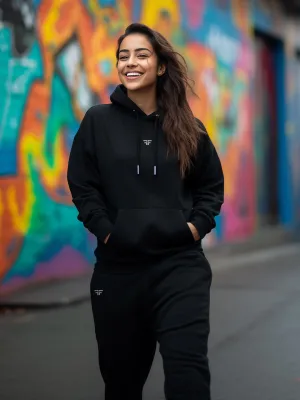 Black Thermal Co-ord Set (Hoodie and Jogger Combo)