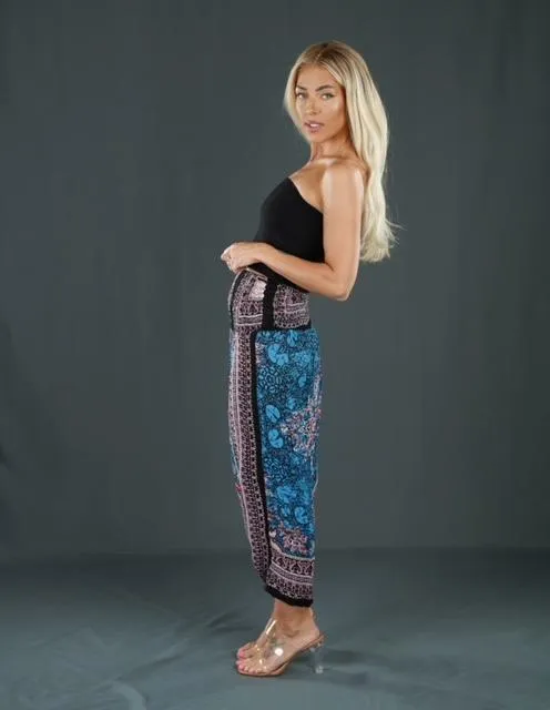 Boho Festival Green Harem Pants