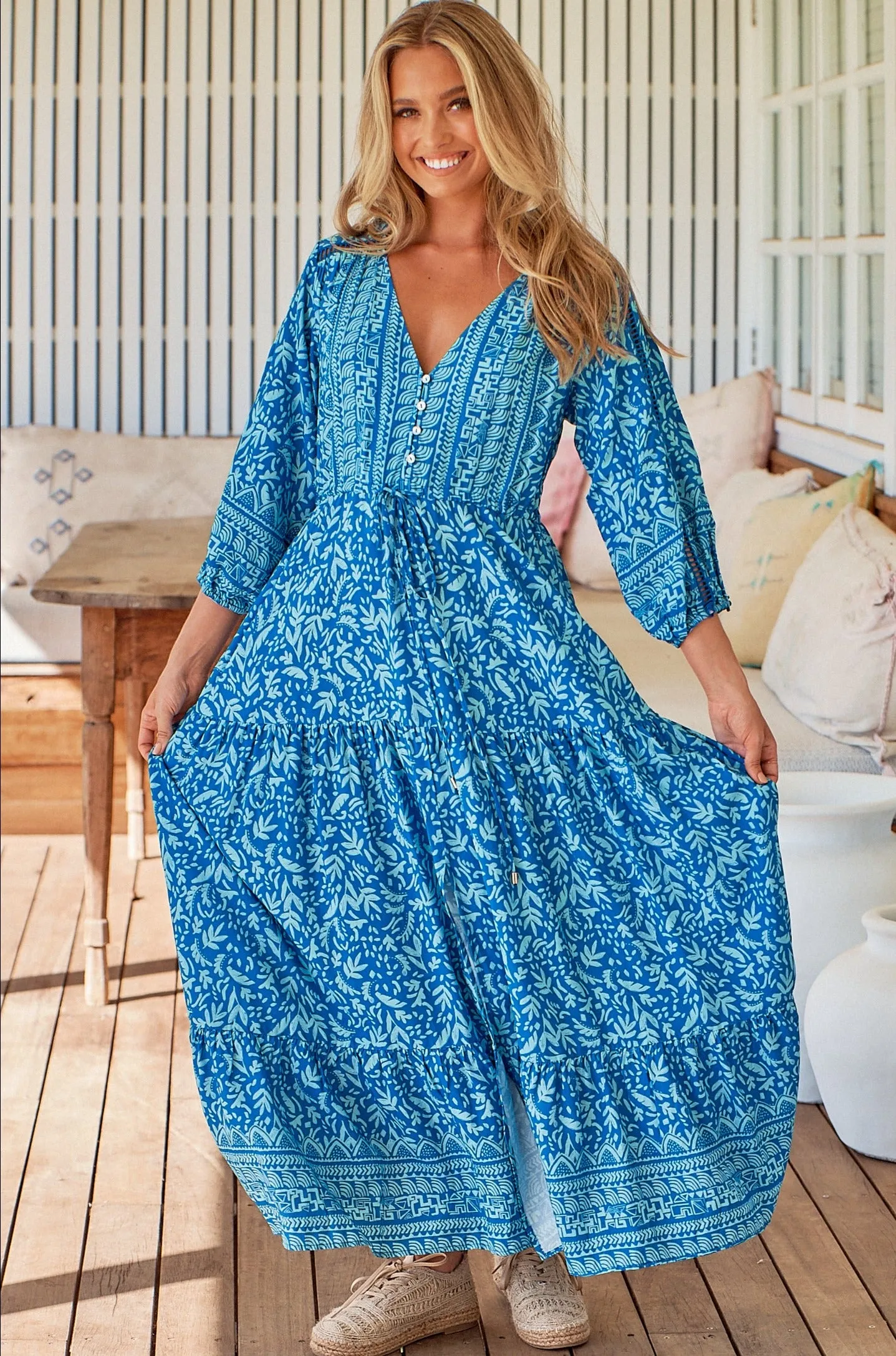 Brooke Maxi Dress - Blue