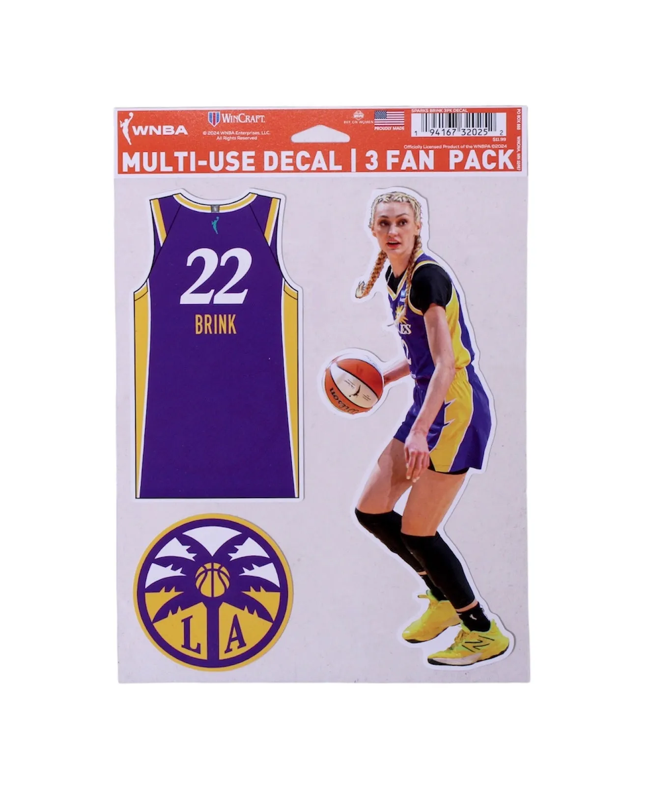 Cameron Brink LA Sparks 3pk Decal