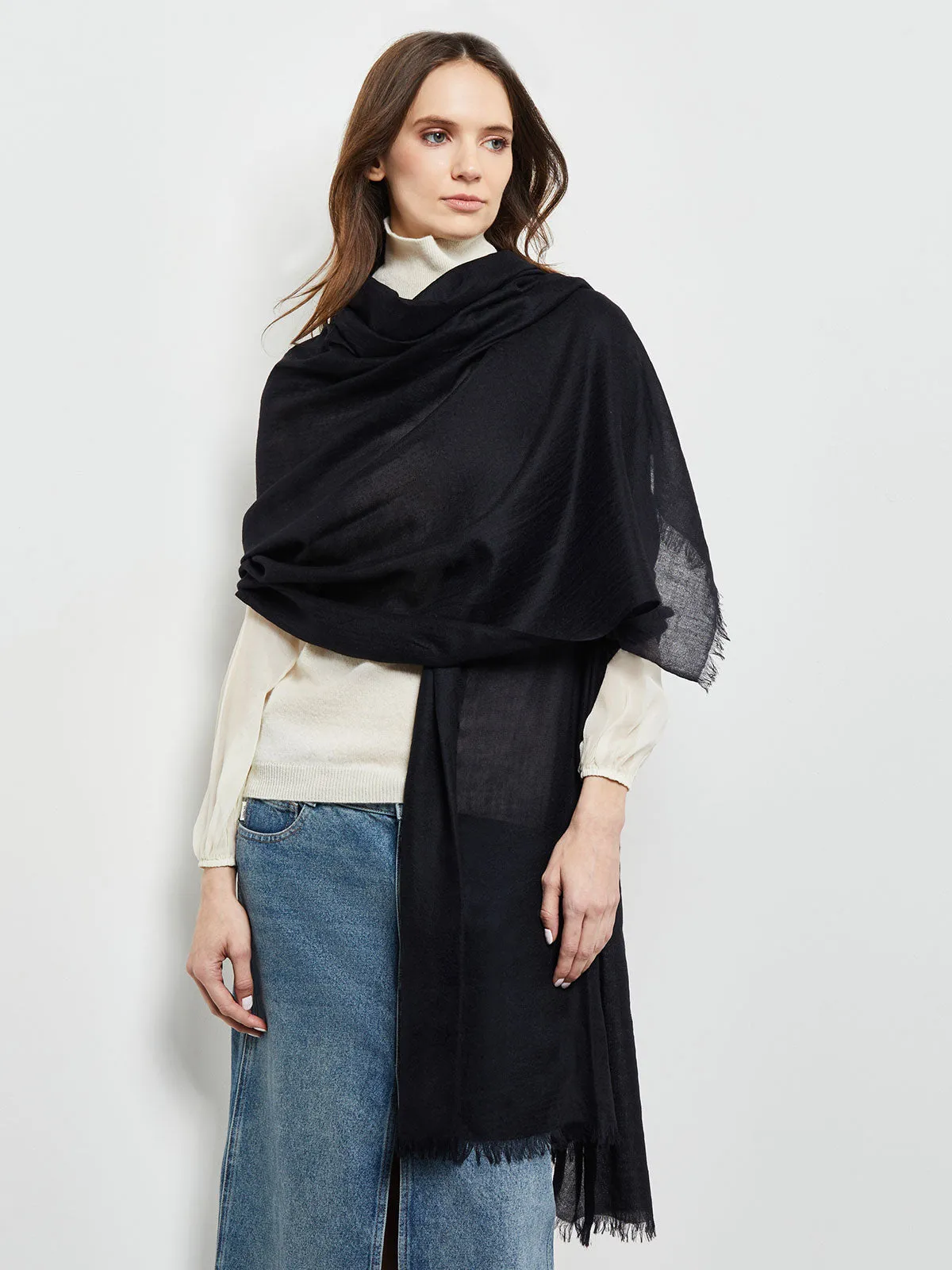 Cashmere Scarf, Black