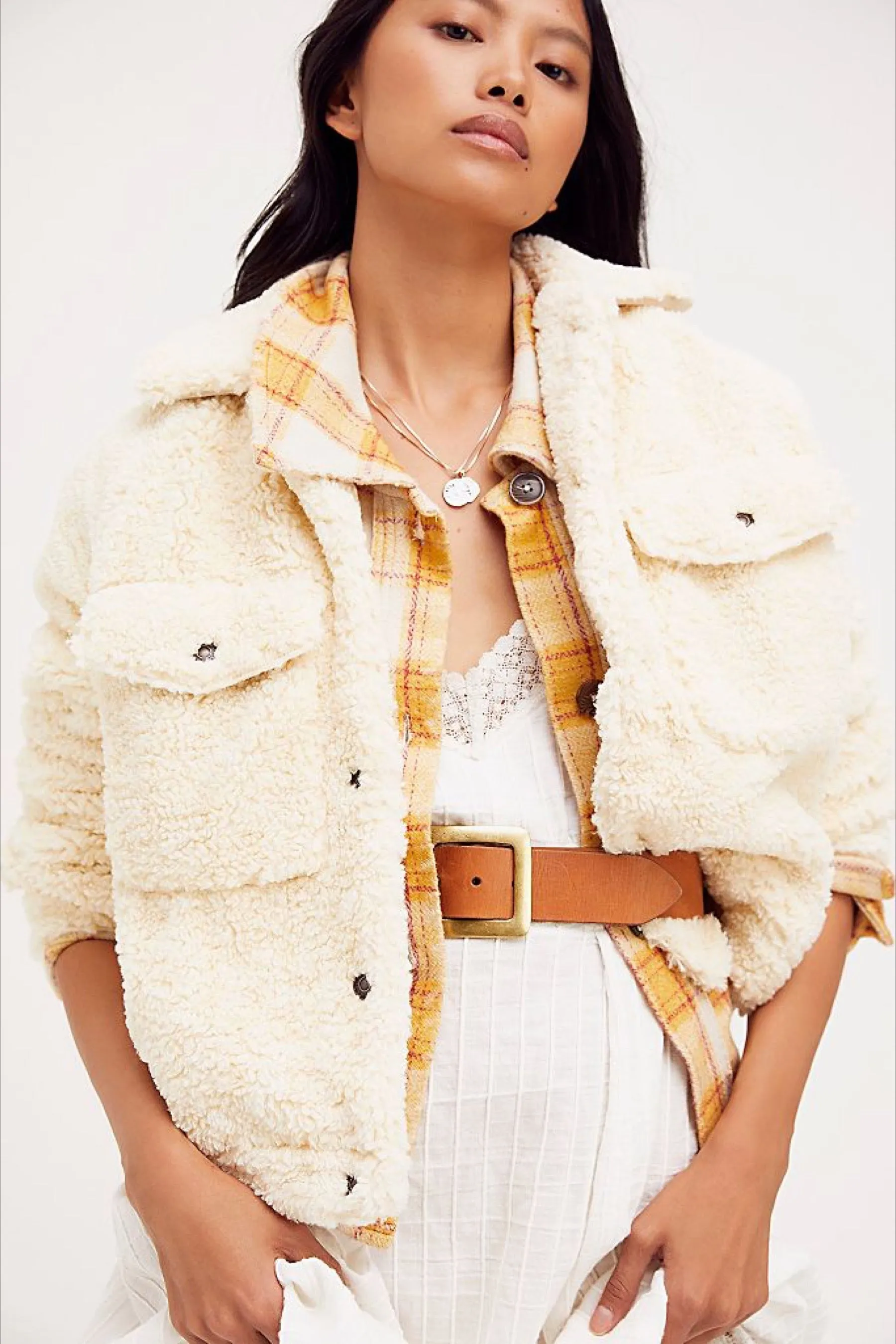 Chai Latte Teddy Swing Jacket