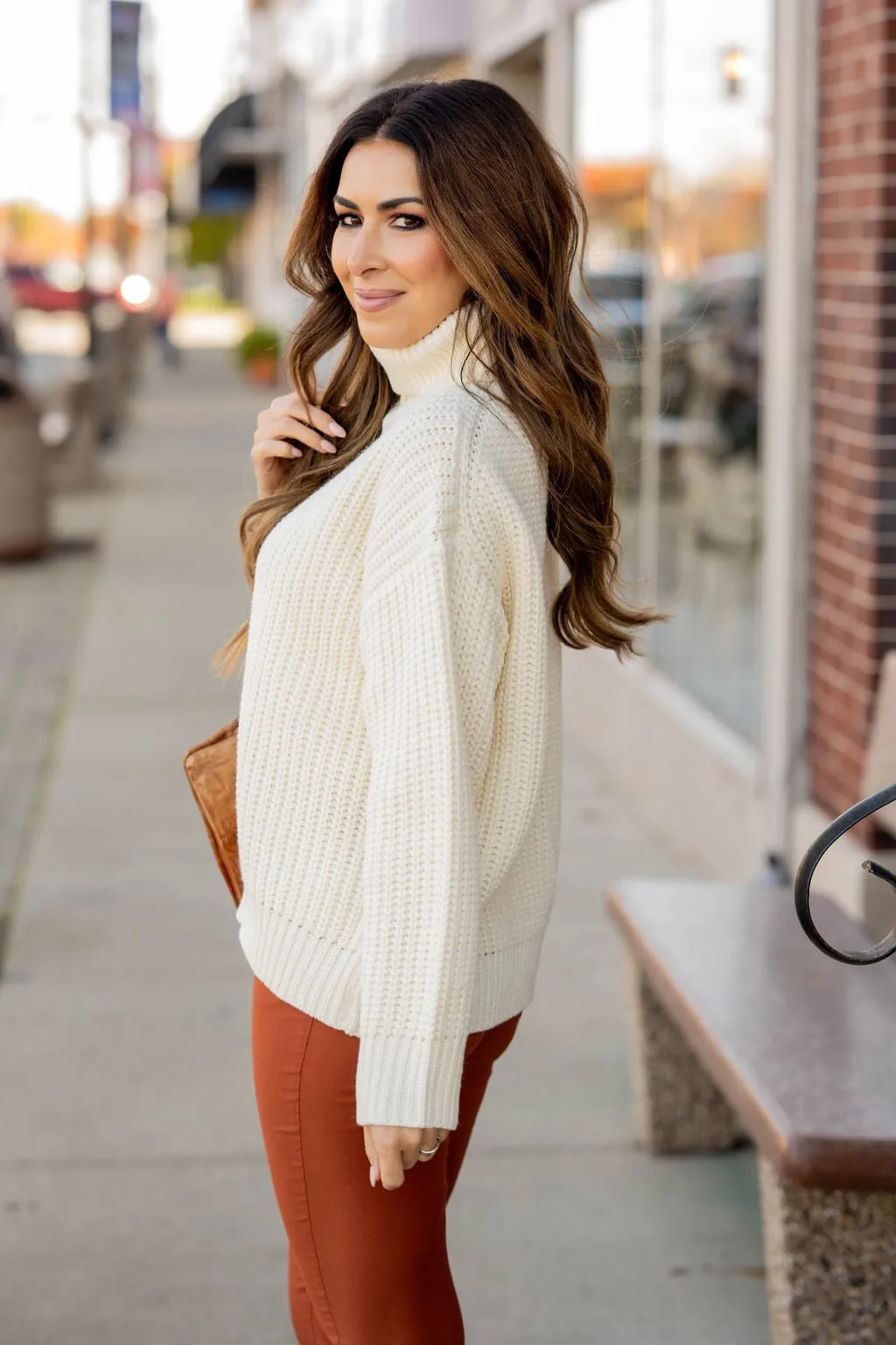 Chunky Knit Turtleneck Sweater