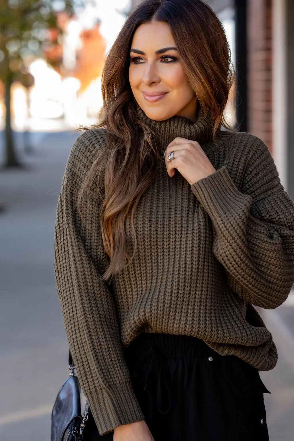 Chunky Knit Turtleneck Sweater