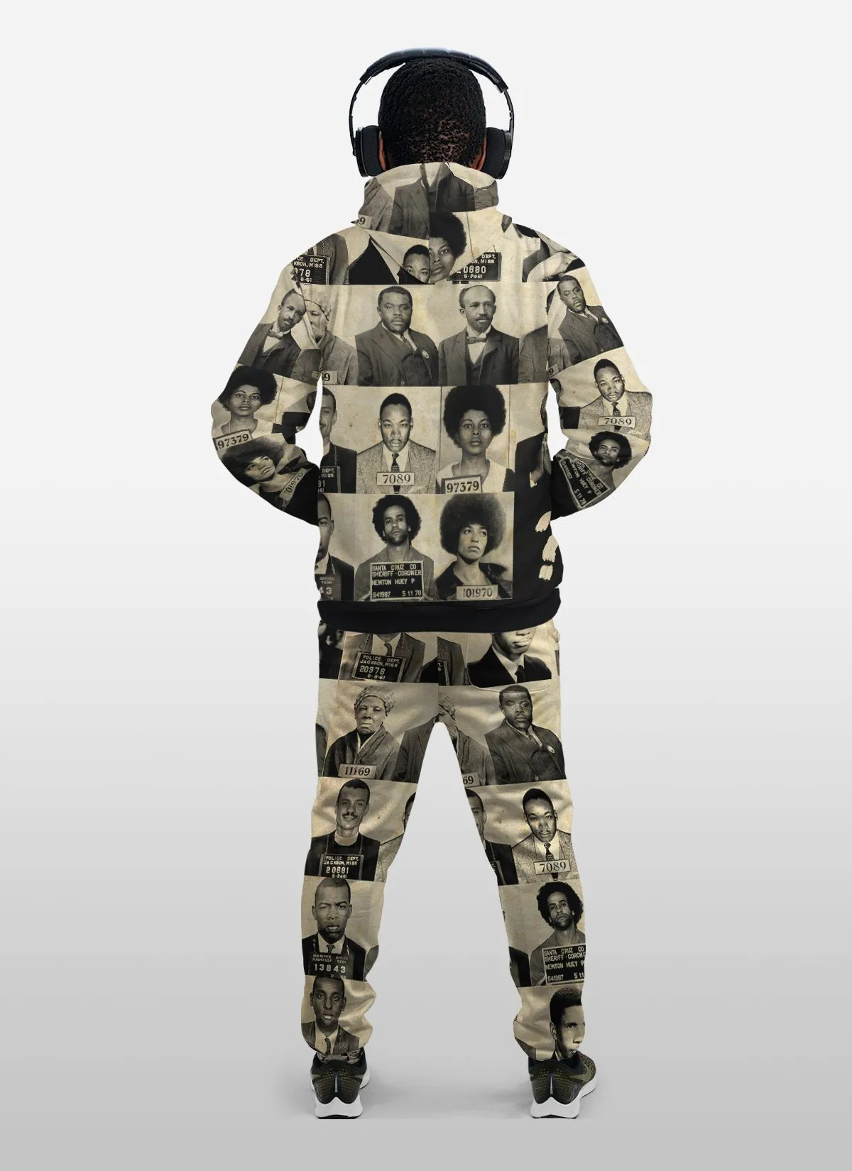 Civil Rights Leaders Fleece All-over Hoodie And Joggers Set