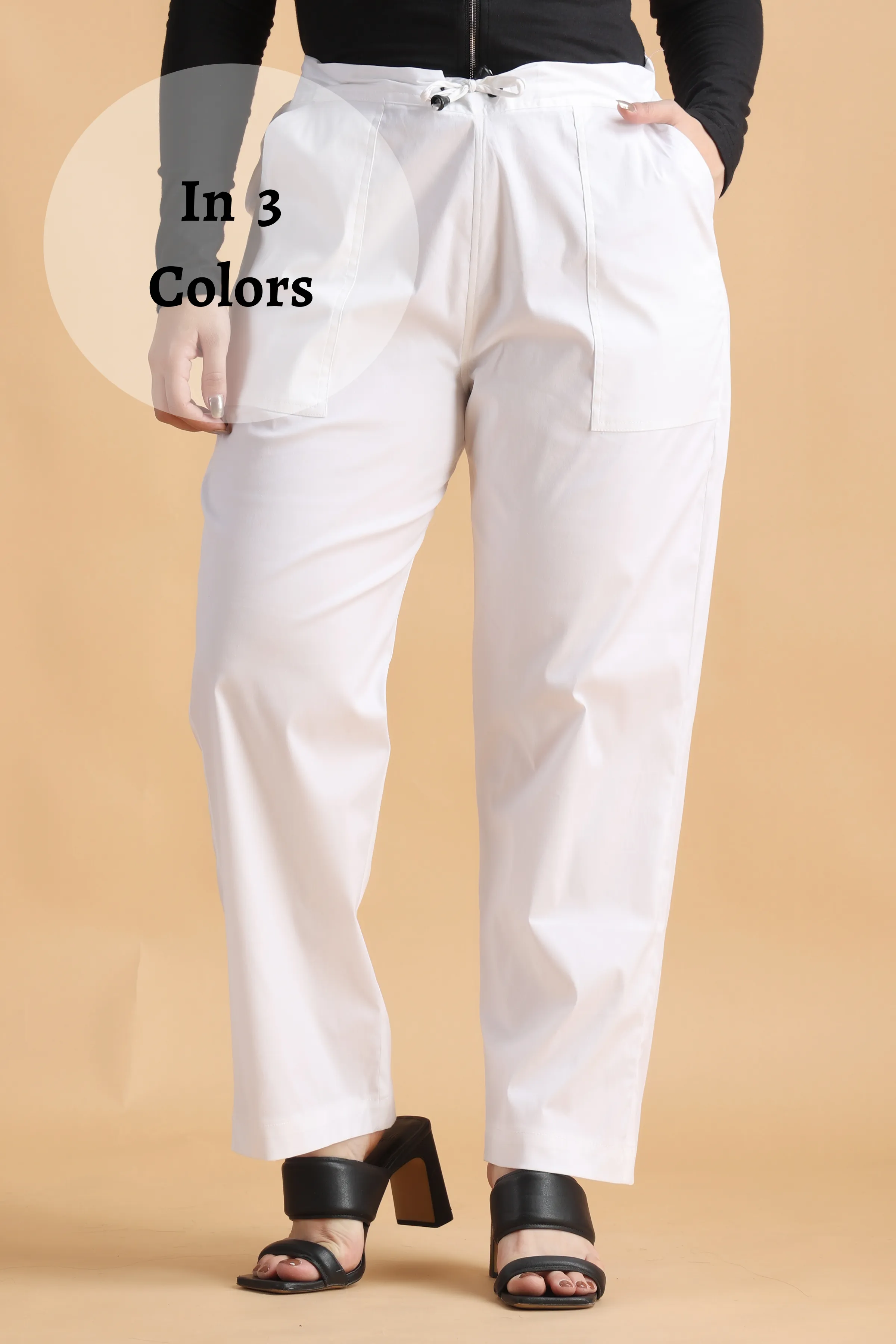 Cotton Poplin Lycra Pants