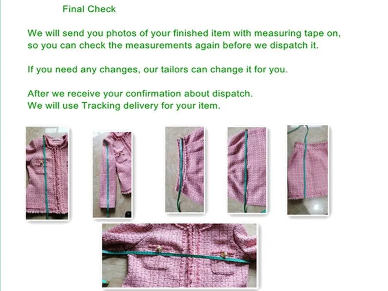 CUSTOM MADE Check Pattern Tweed Vest Gilet Pink