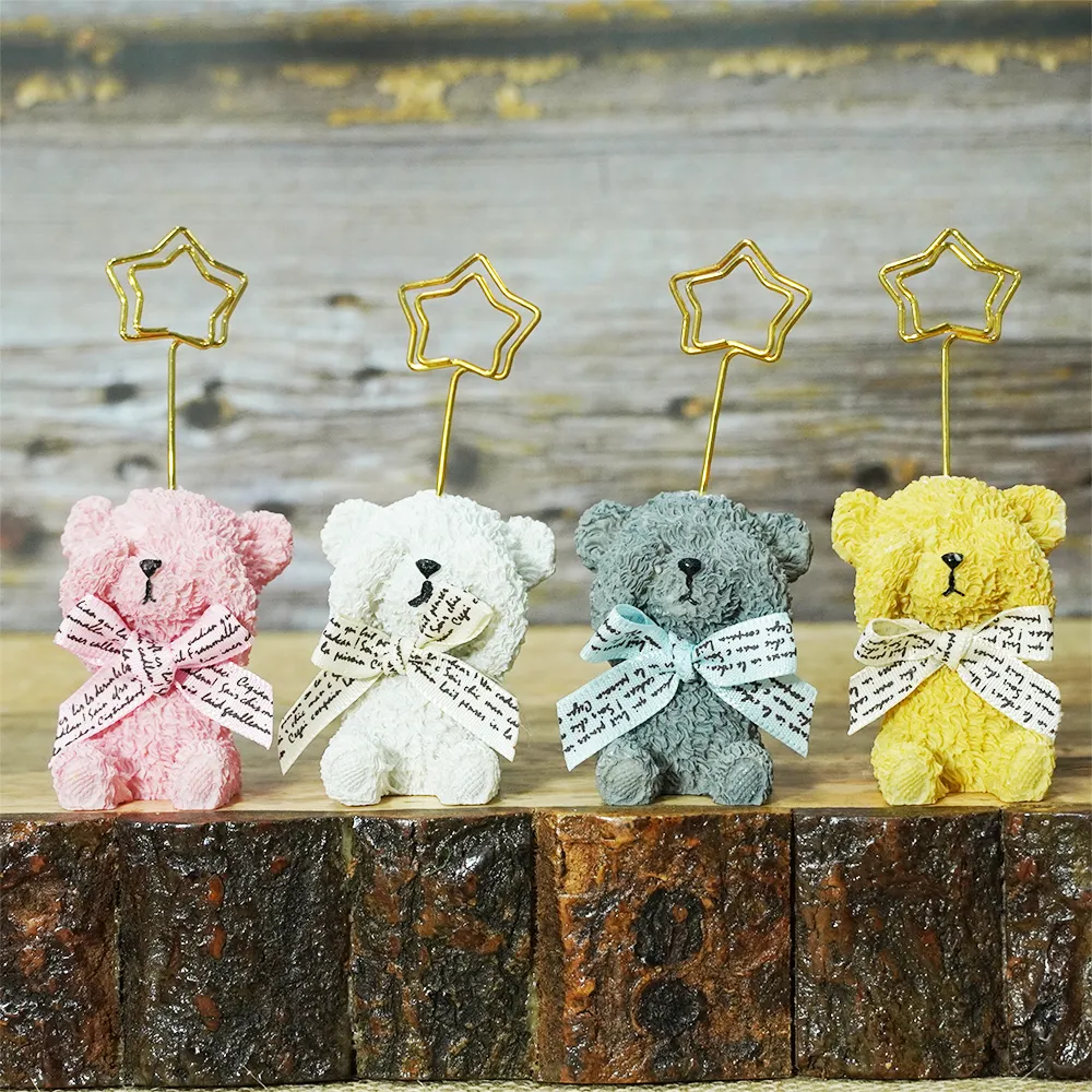 Cute Teddy Bear Photo Stands (Set of 4)