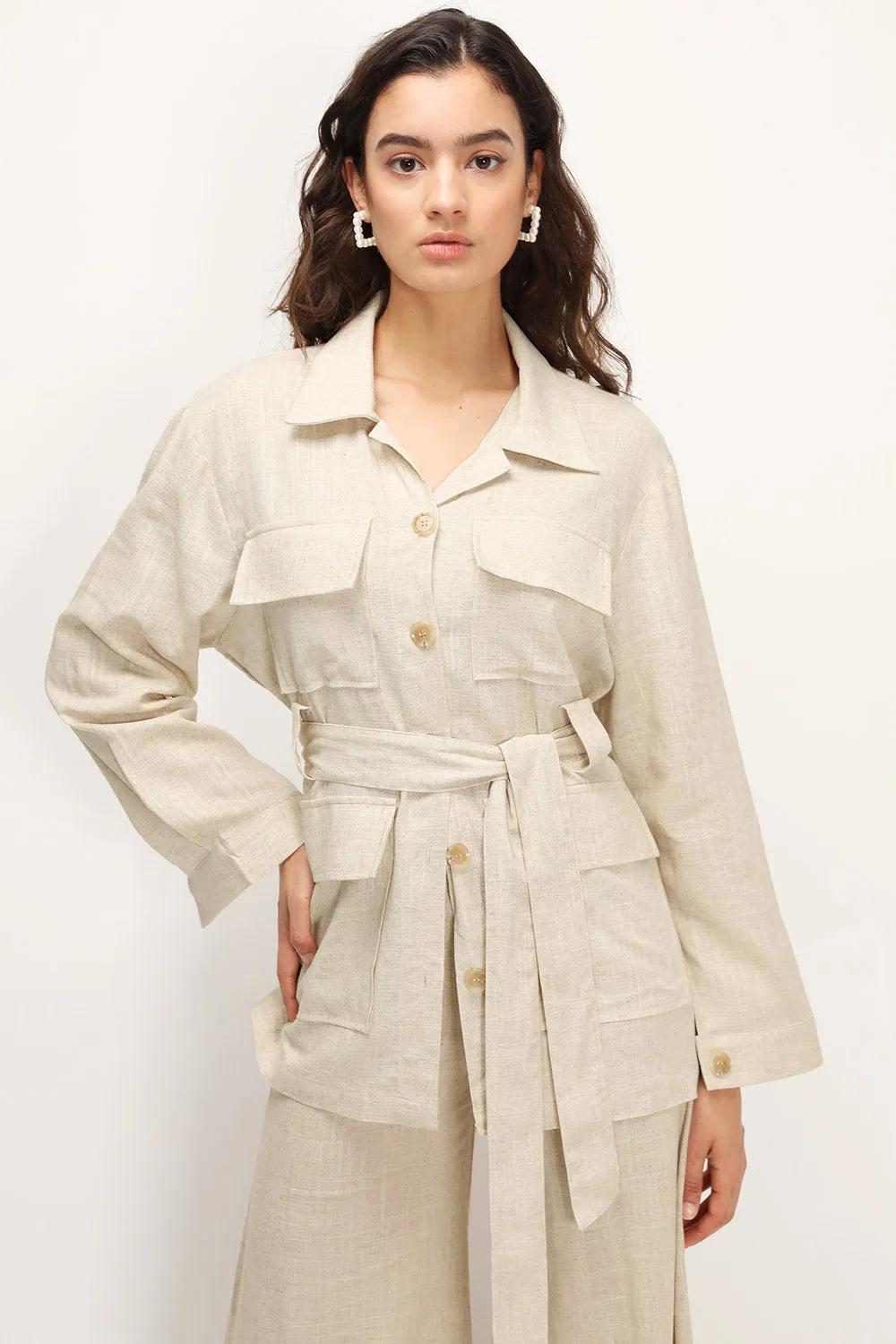 Dani Linen Safari Jacket