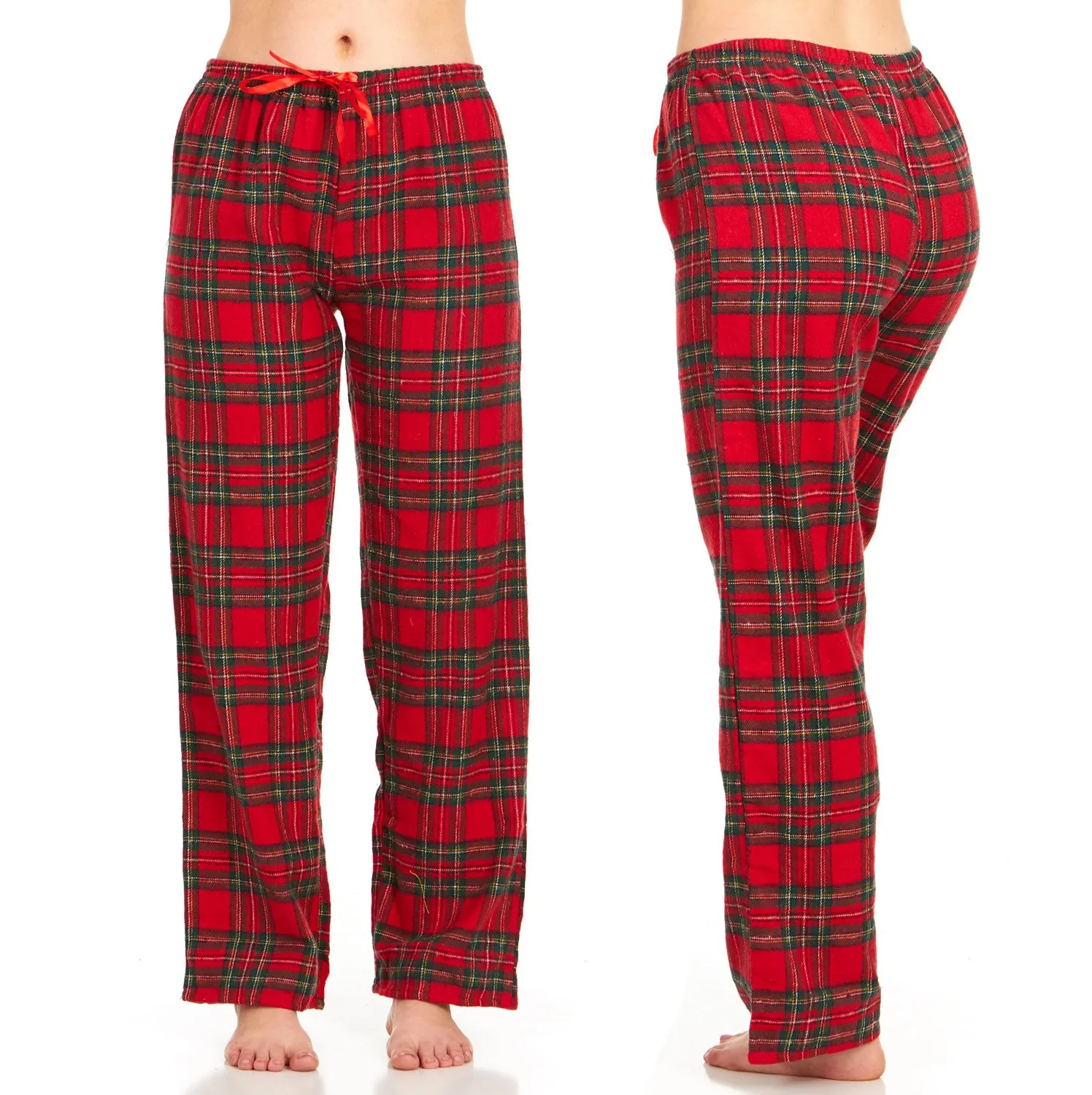 DARESAY Women’s Flannel Pajama Pants Ladies’ Soft & Stretchy Plaid Pajama Pants- Relaxed Fit, Comfortable Home pajama pants for women- Long Sleep Pants & Casualwear For All Seasons