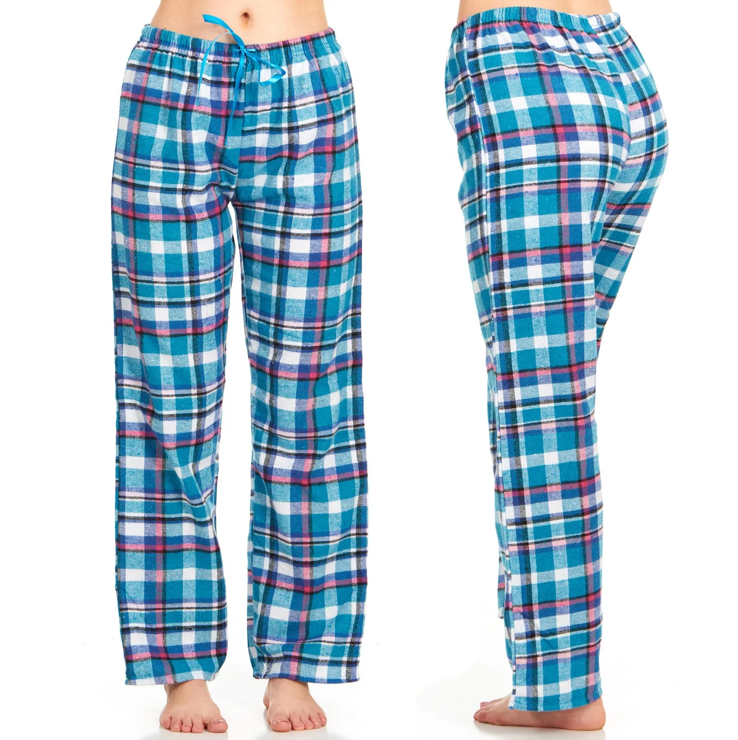 DARESAY Women’s Flannel Pajama Pants Ladies’ Soft & Stretchy Plaid Pajama Pants- Relaxed Fit, Comfortable Home pajama pants for women- Long Sleep Pants & Casualwear For All Seasons