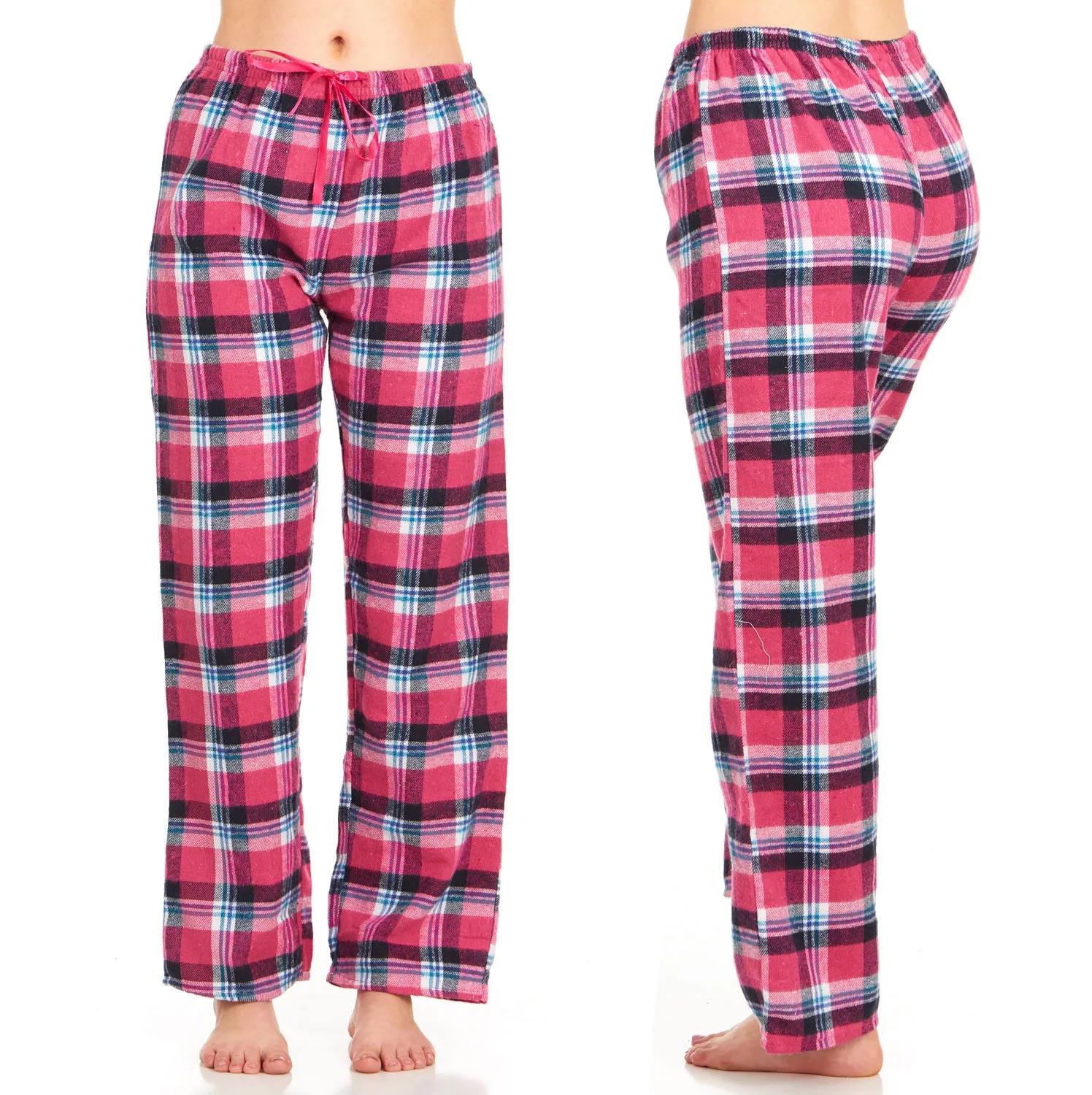 DARESAY Women’s Flannel Pajama Pants Ladies’ Soft & Stretchy Plaid Pajama Pants- Relaxed Fit, Comfortable Home pajama pants for women- Long Sleep Pants & Casualwear For All Seasons