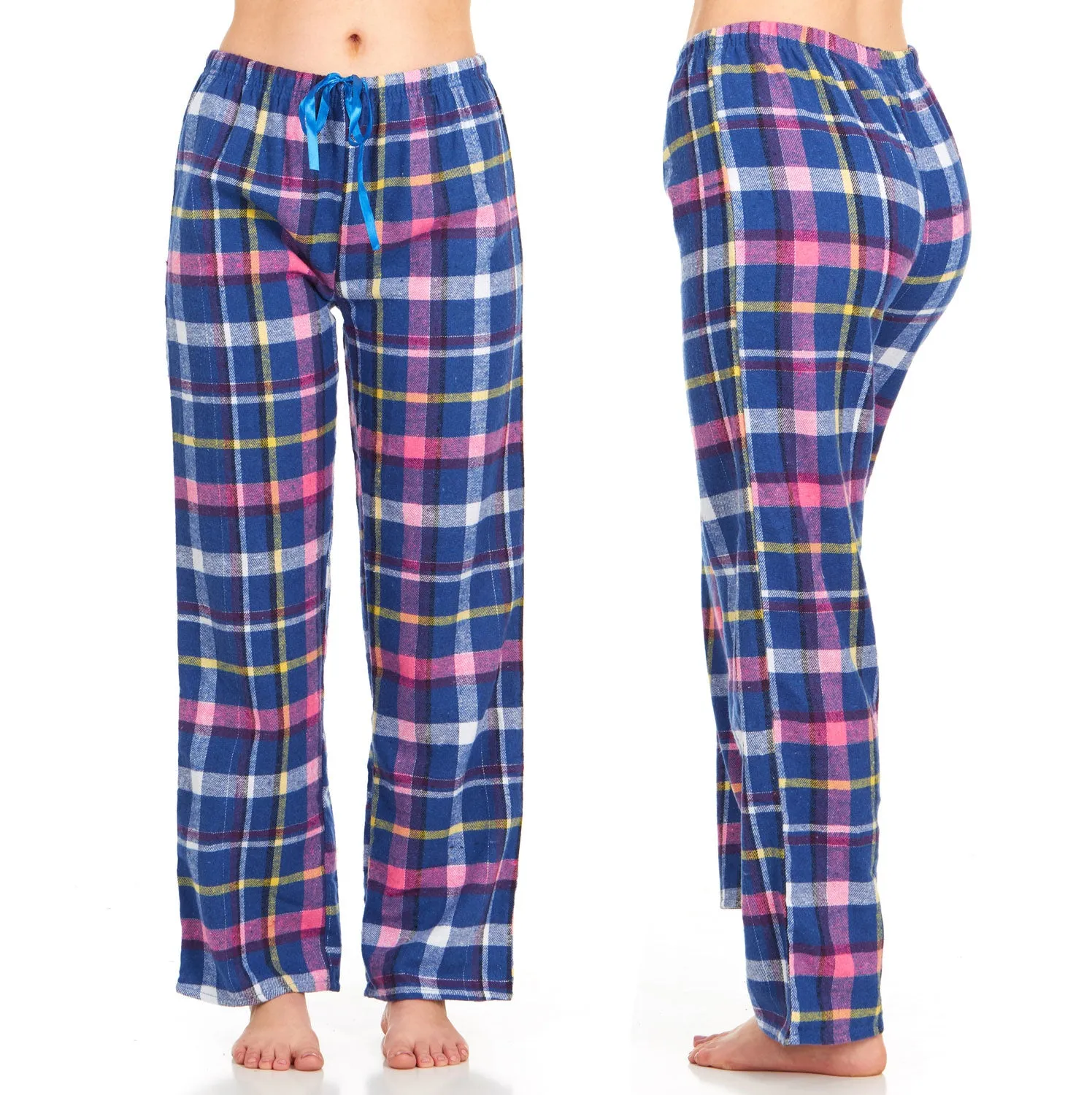 DARESAY Women’s Flannel Pajama Pants Ladies’ Soft & Stretchy Plaid Pajama Pants- Relaxed Fit, Comfortable Home pajama pants for women- Long Sleep Pants & Casualwear For All Seasons