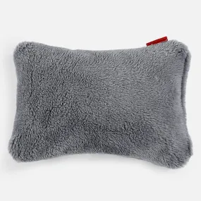 Decorative Rectangular Cushion Cover 35 x 50cm - Teddy Faux Fur Dark Grey