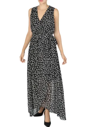 Donna Ricco Halter Neck Hi-Low Maxi Dress