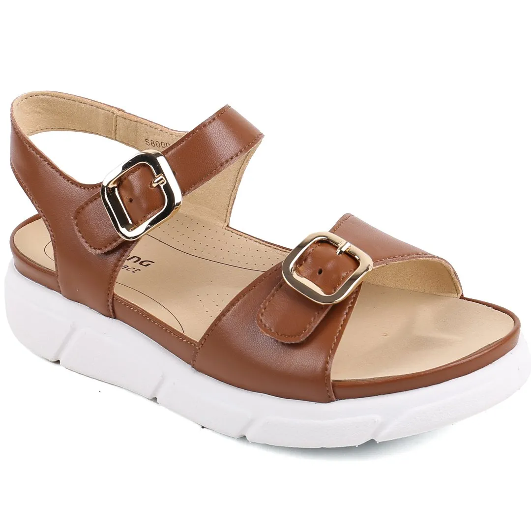 DR.KONG WOMEN REMOVABLE INSOLE SANDALS DK-S8000438-BRN(RP : $169)