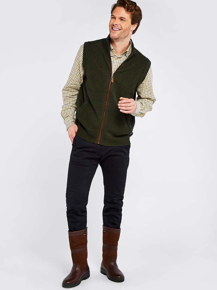 DUBARRY Upperwood Wool Blend Knit Gilet - Men's - Olive