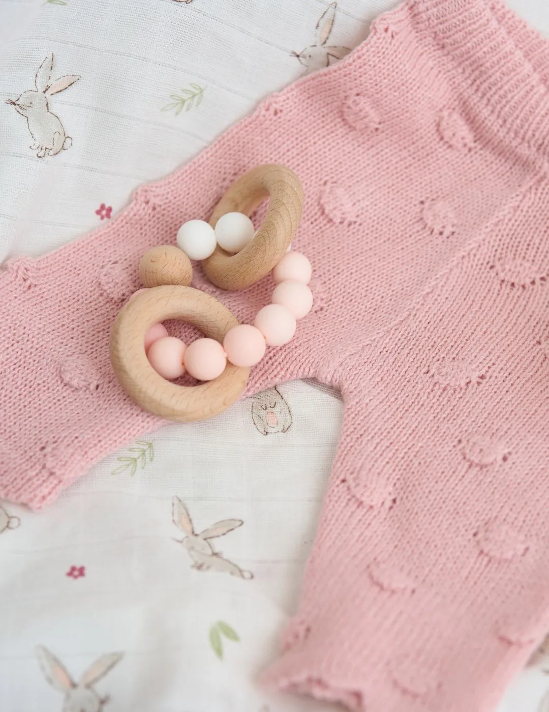 Dusty Pink Knit Baby Clothing Set